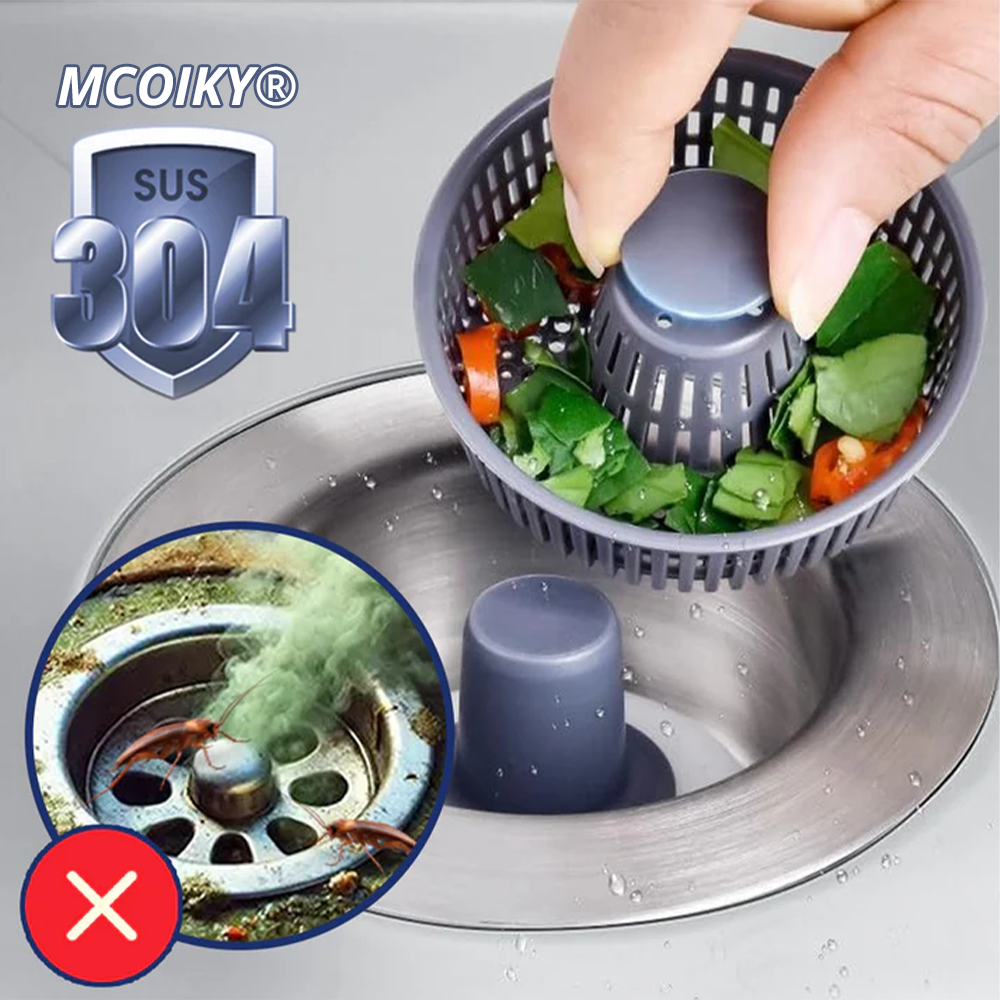 MCOIKY® 3-in-1 Sink Drain Filter and Stopper Combo